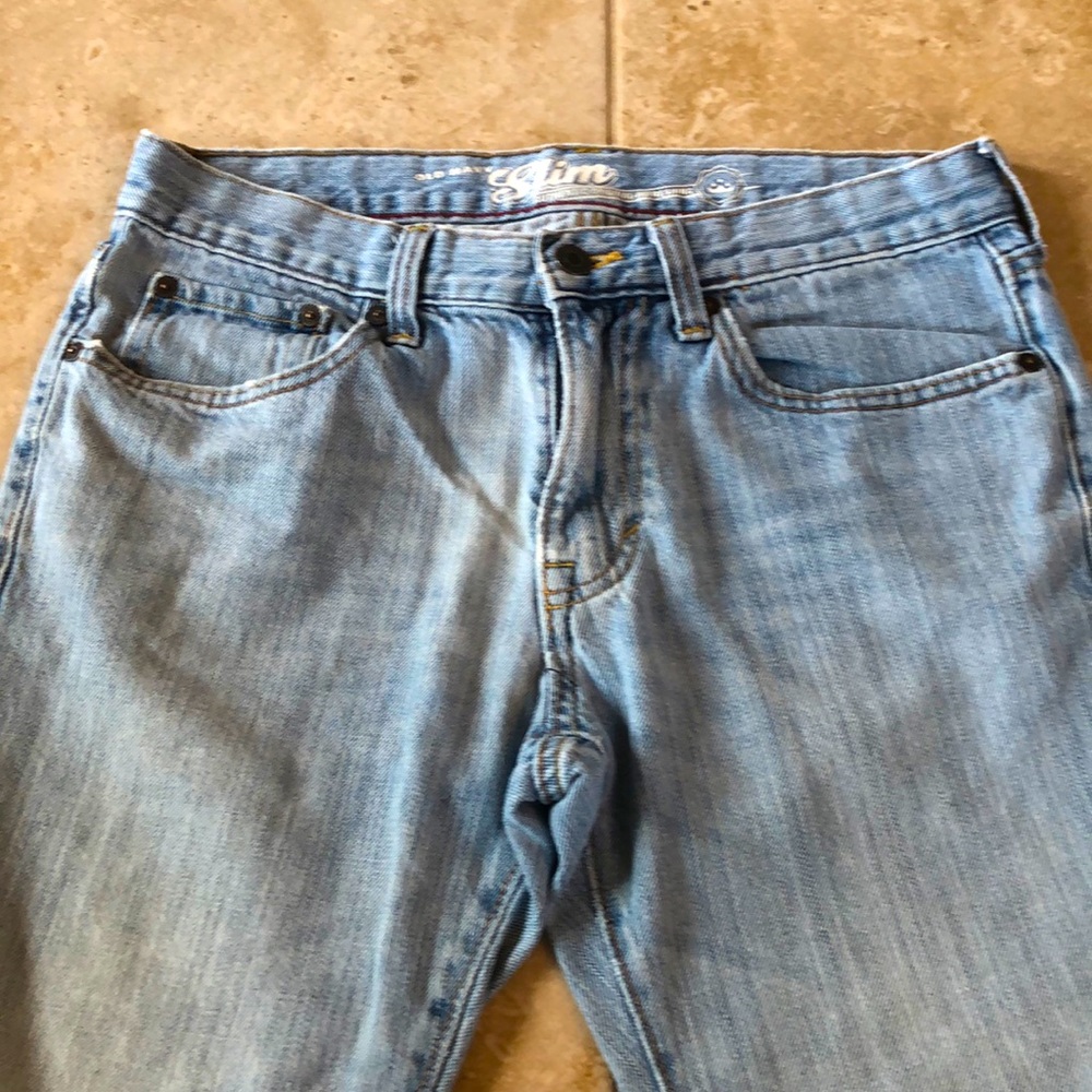 Old Navy stonewashed slim straight legged jeans